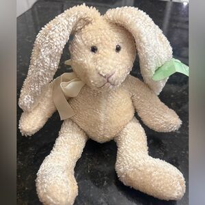 Russ Opal Cream Bunny Plush with Ribbon